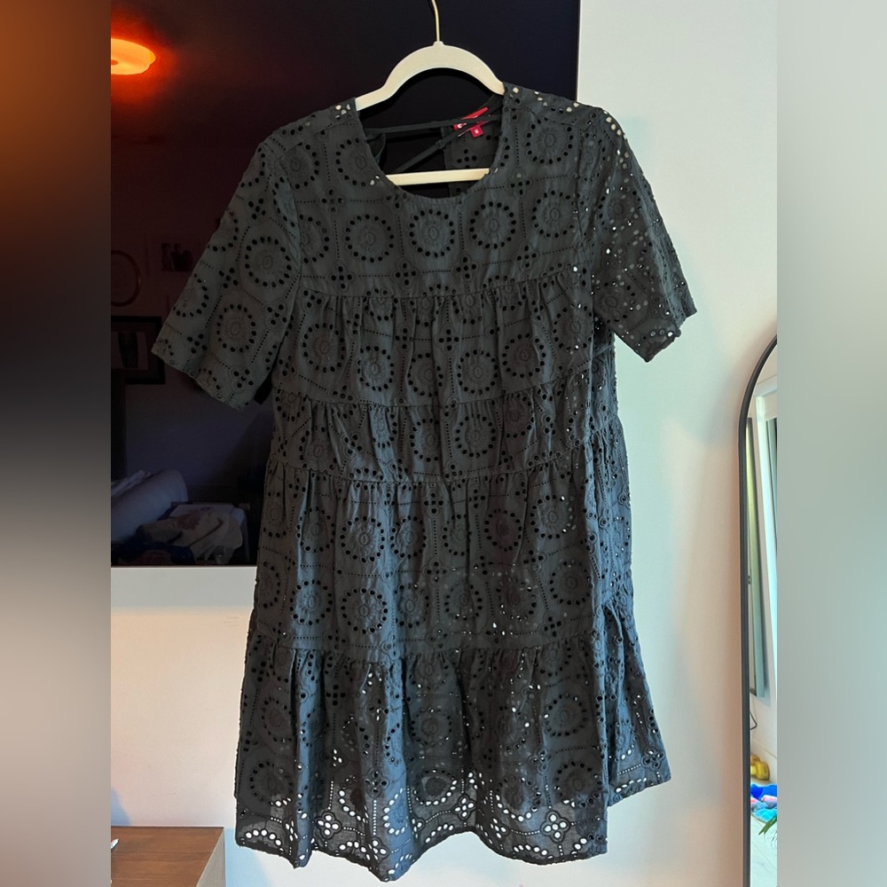 Staud eyelet dress with slip